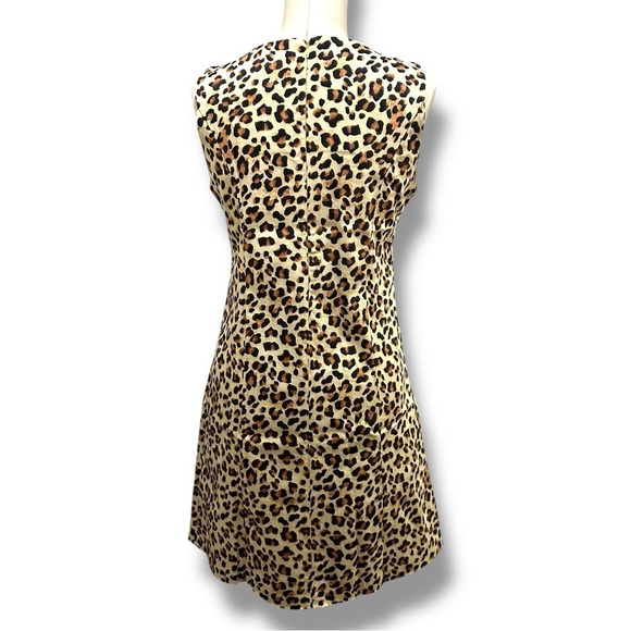 153 ZARA Trafaluc | EUC Beige Black Leopard Print Sleeveless Dress (size XS/S) - Picture 3 of 11